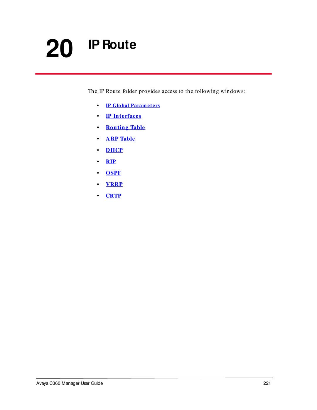 Avaya C360 manual IP Route 