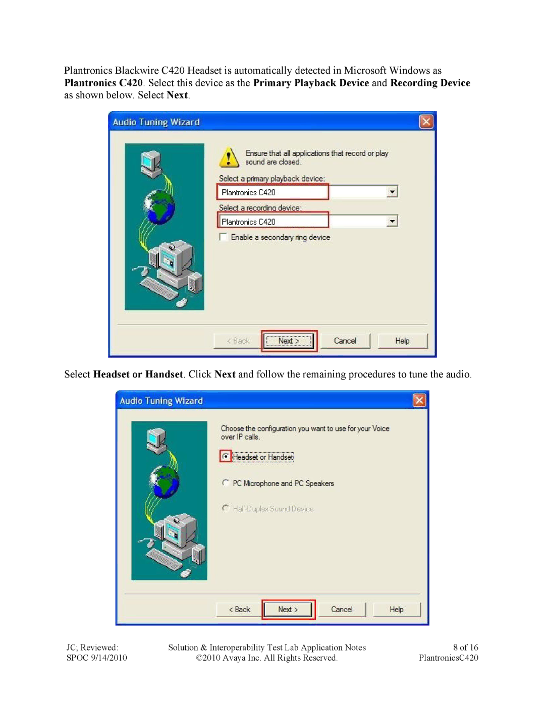 Avaya C420 manual 