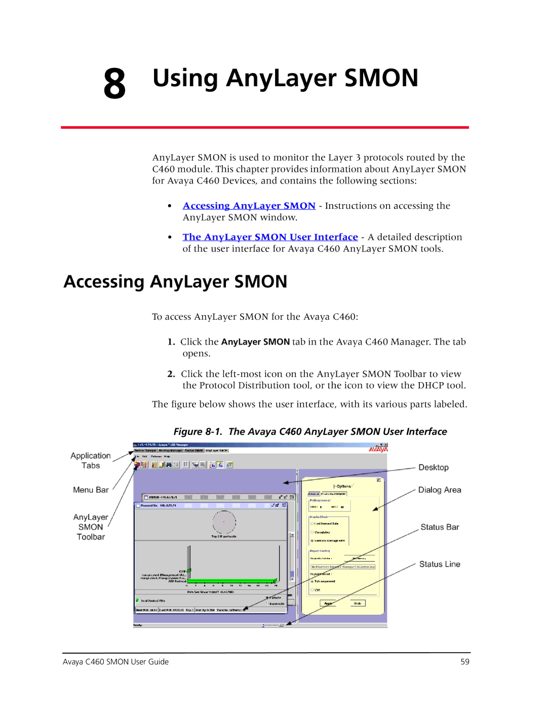 Avaya C460 SMON manual Using AnyLayer Smon, Accessing AnyLayer Smon 