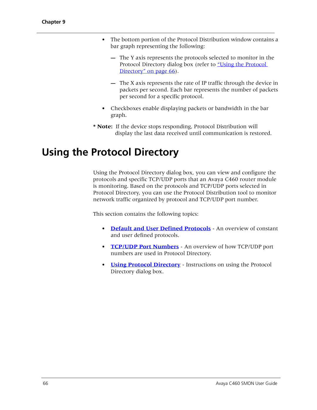 Avaya C460 SMON manual Using the Protocol Directory 