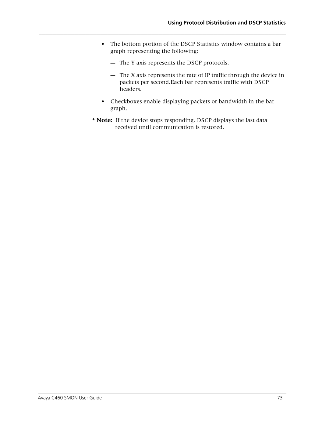 Avaya C460 SMON manual Using Protocol Distribution and Dscp Statistics 