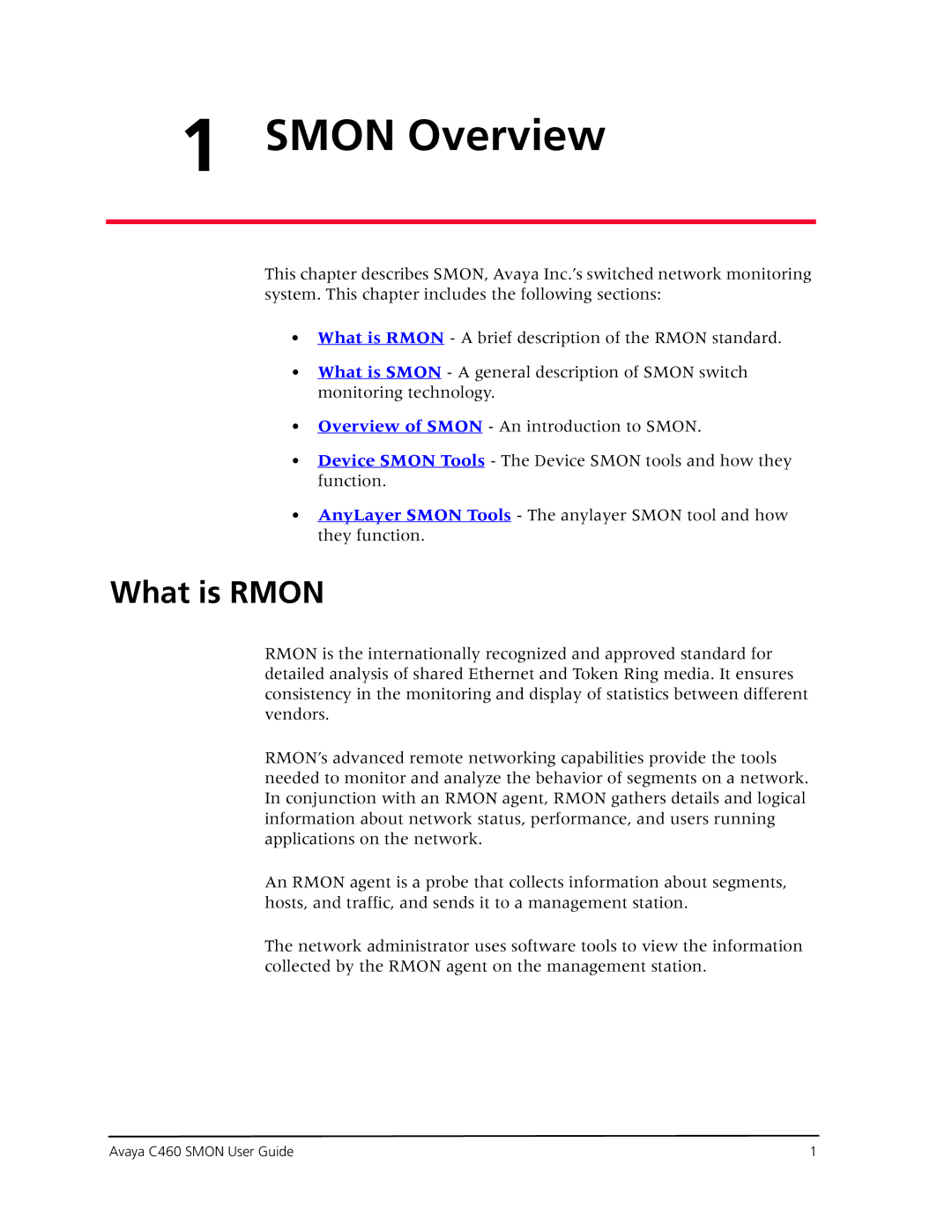 Avaya C460 SMON manual Smon Overview, What is Rmon 