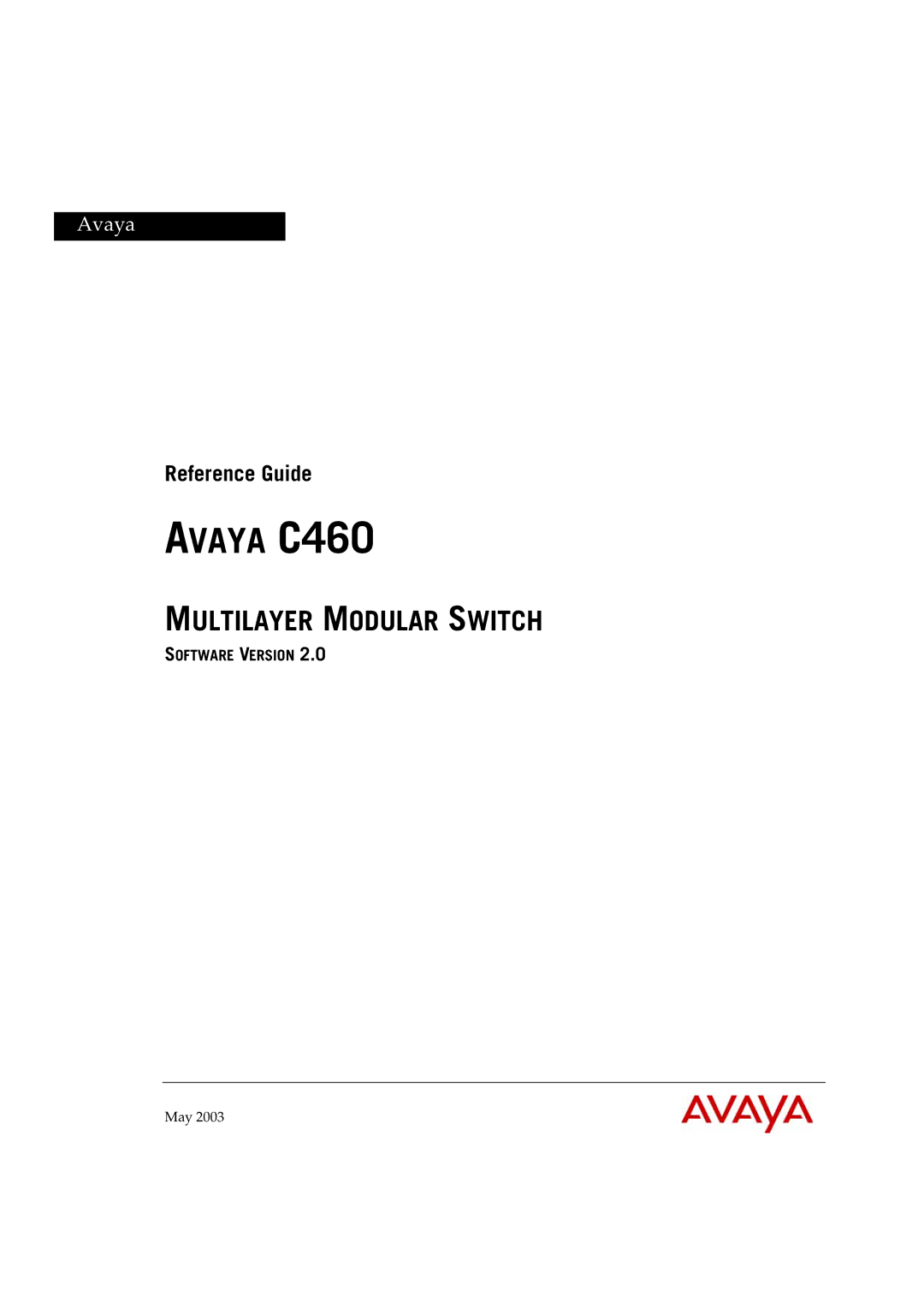 Avaya manual Avaya C460 