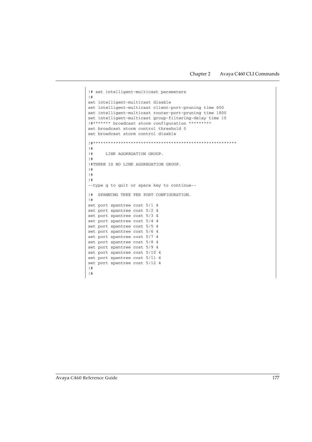 Avaya manual Avaya C460 Reference Guide 177 