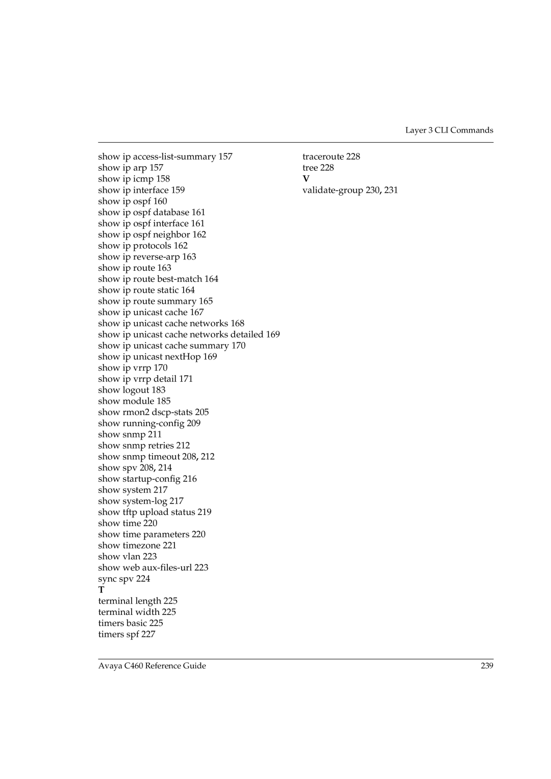 Avaya manual Avaya C460 Reference Guide 239 