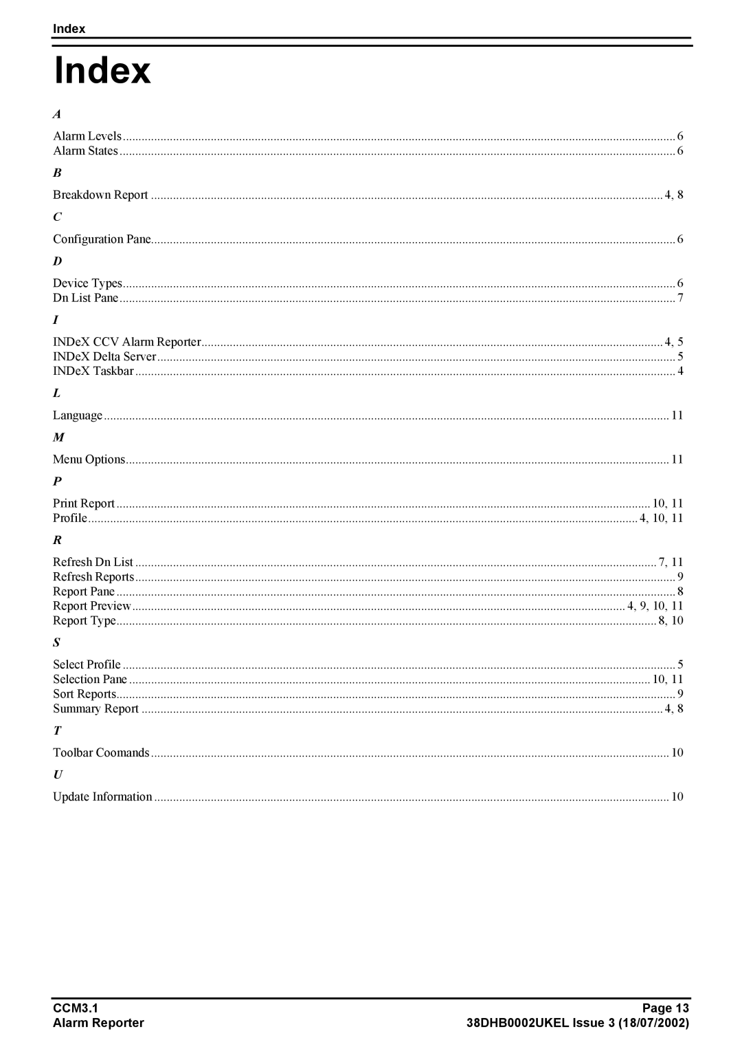 Avaya CCM3.1 manual Index 