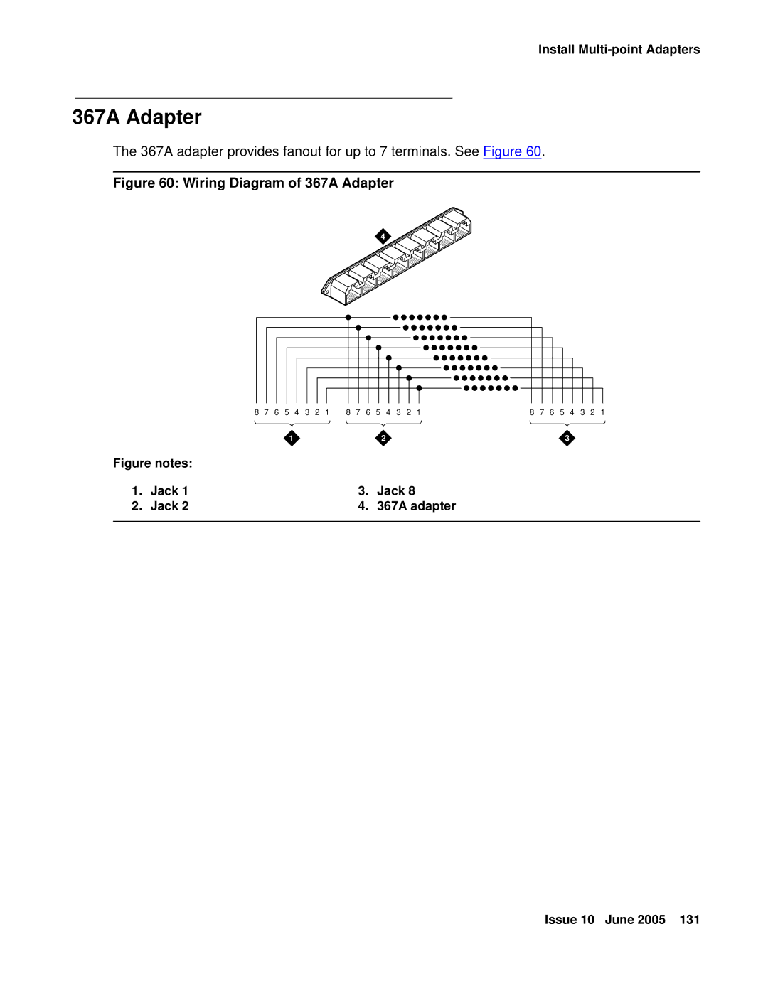 Avaya CMC1 manual Wiring Diagram of 367A Adapter 