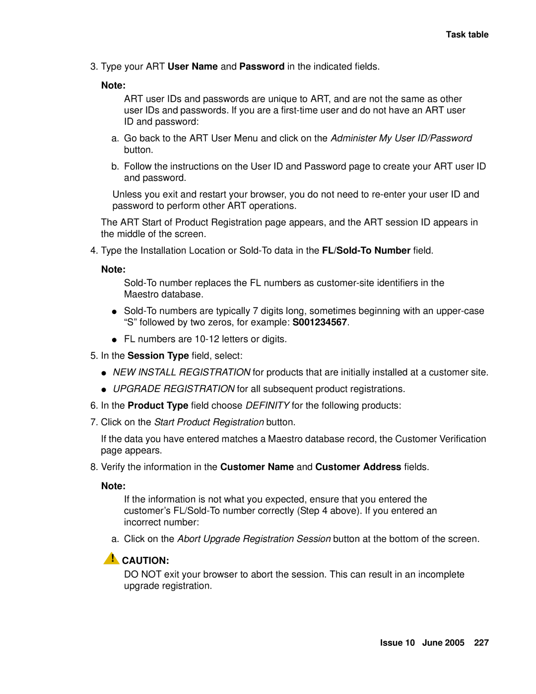 Avaya CMC1 manual Click on the Start Product Registration button 