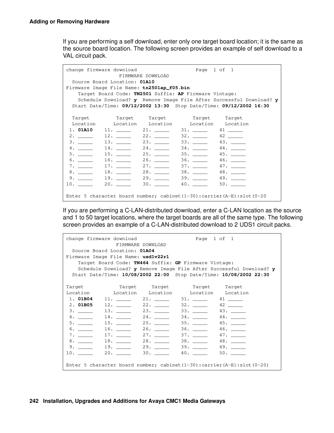 Avaya CMC1 manual Firmware Download 