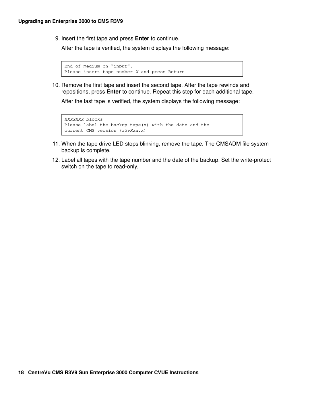 Avaya Comcode 700220627 manual Upgrading an Enterprise 3000 to CMS R3V9 