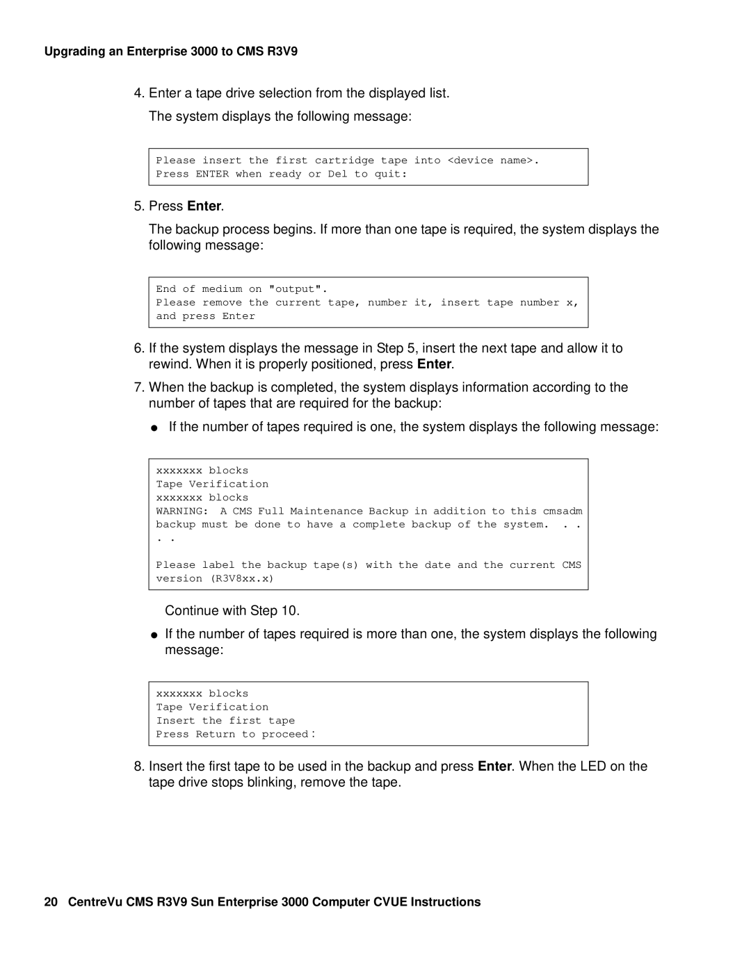 Avaya Comcode 700220627 manual Upgrading an Enterprise 3000 to CMS R3V9 