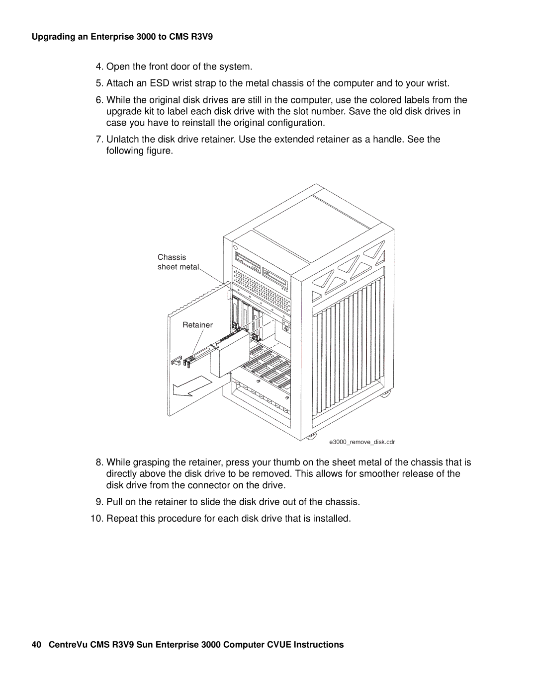 Avaya Comcode 700220627 manual E3000removedisk.cdr 