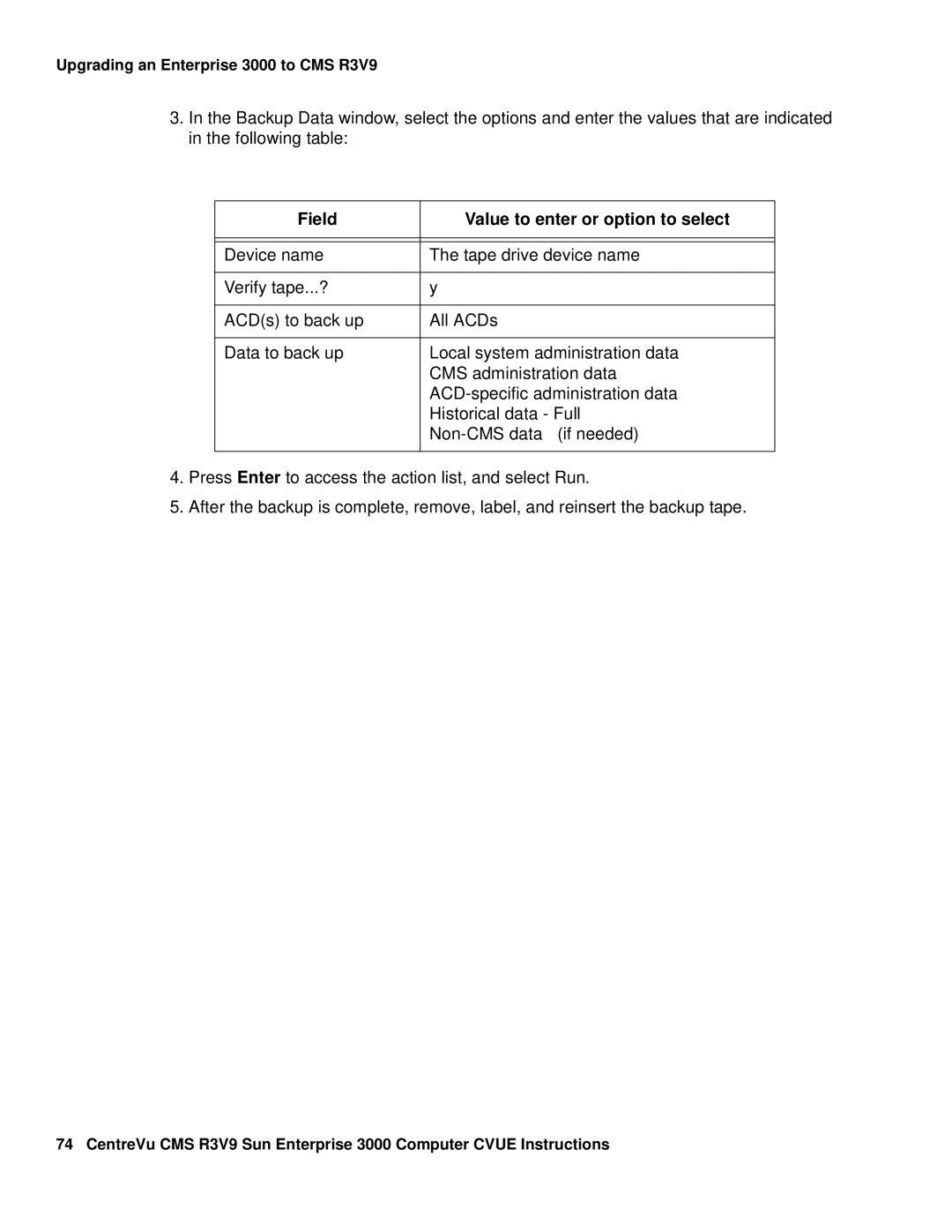 Avaya Comcode 700220627 manual CMS administration data 