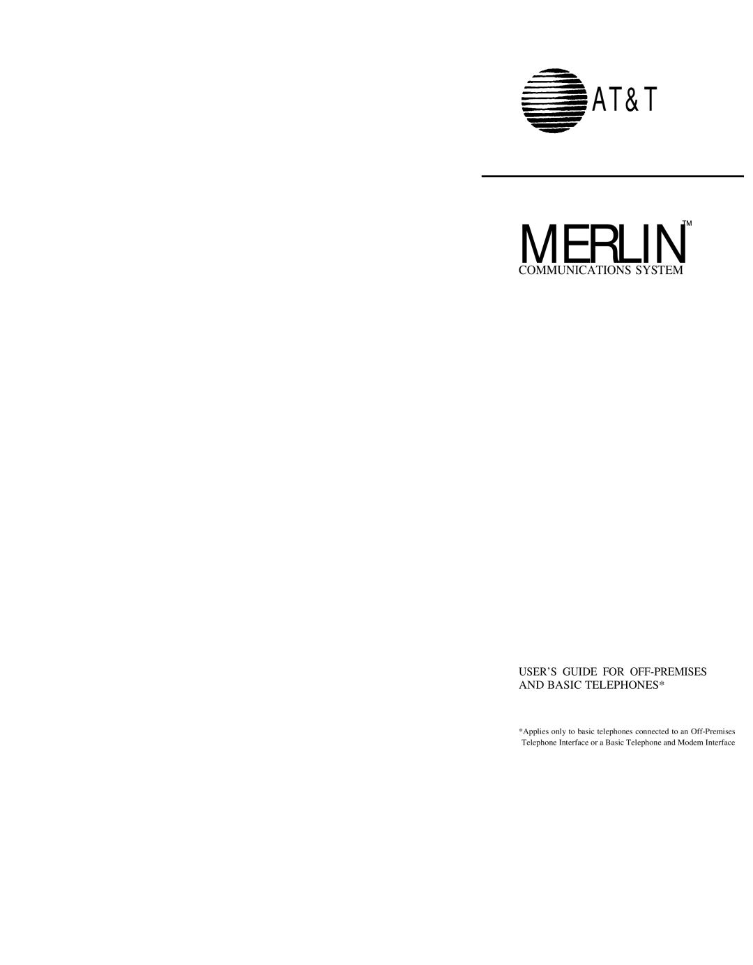 Avaya Communications System manual Merlin 