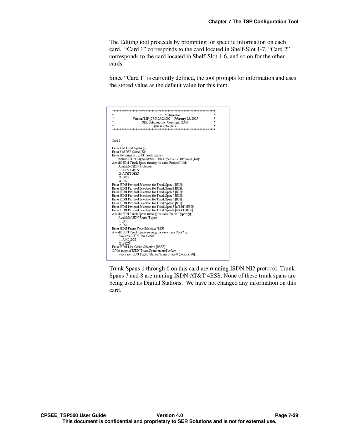 Avaya CPSEE_TSP500 manual TSP Configuration Tool 