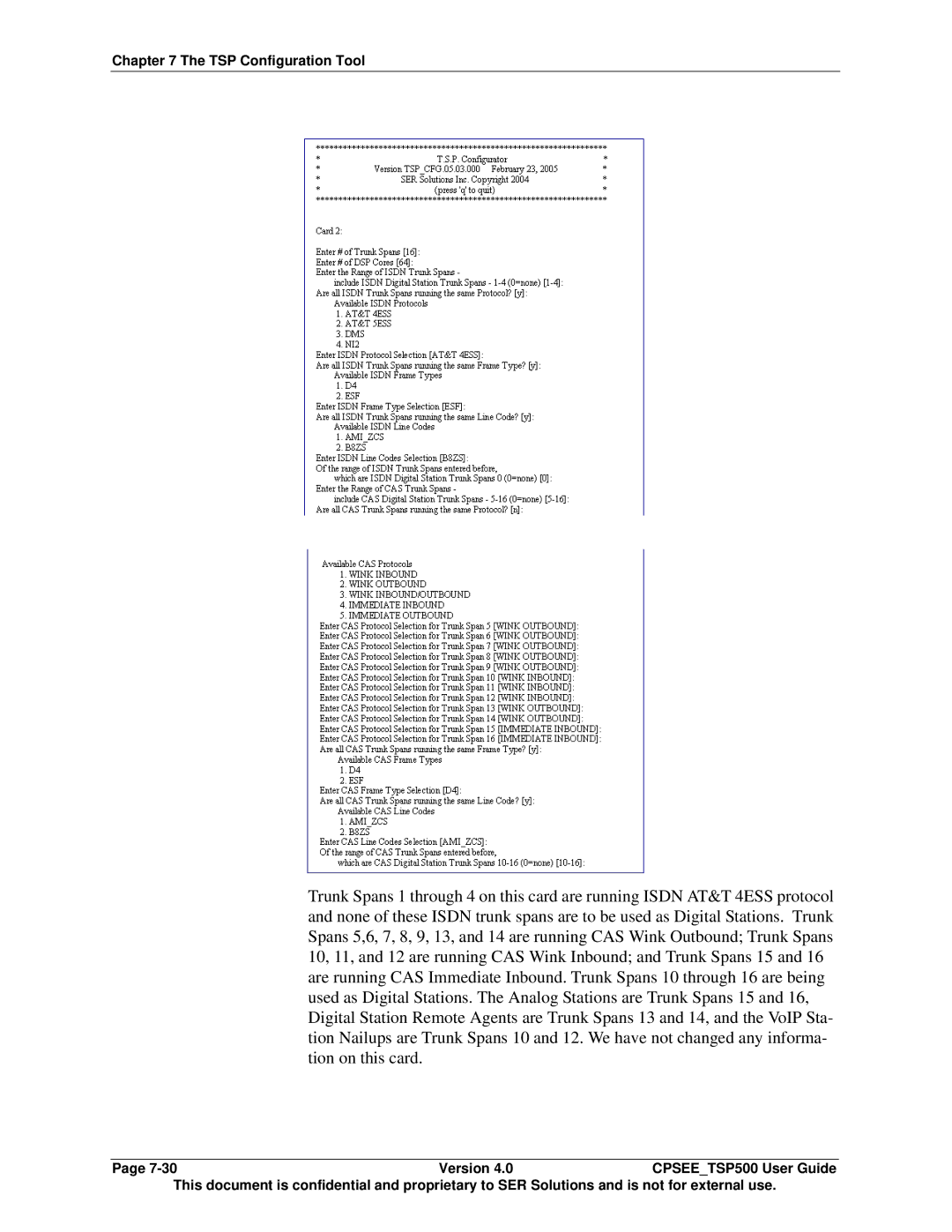 Avaya CPSEE_TSP500 manual TSP Configuration Tool 