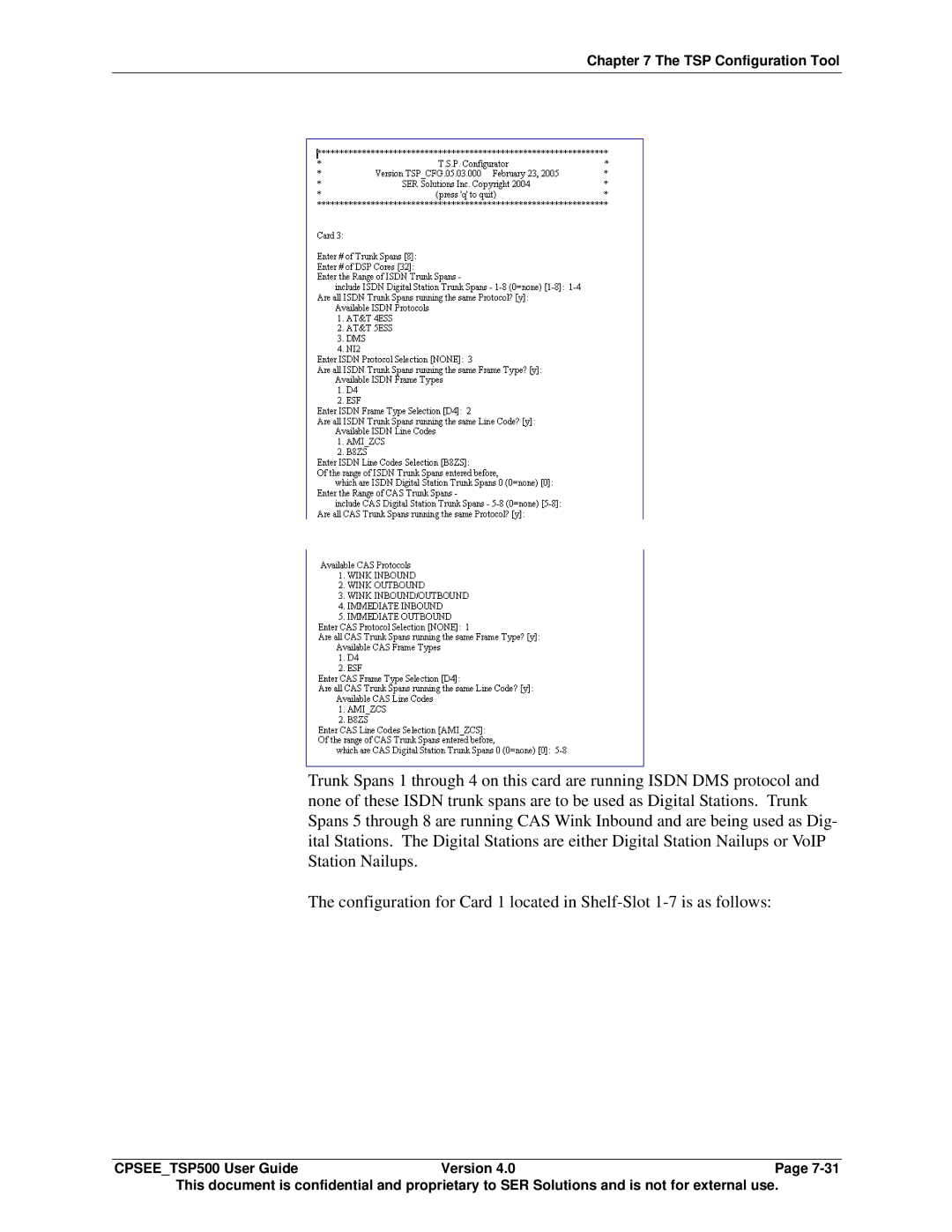 Avaya CPSEE_TSP500 manual TSP Configuration Tool 