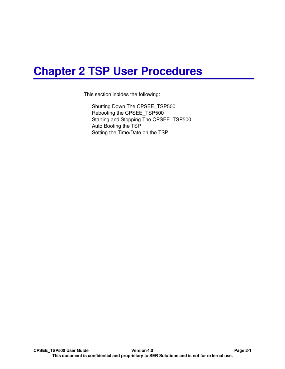 Avaya CPSEE_TSP500 manual TSP User Procedures 