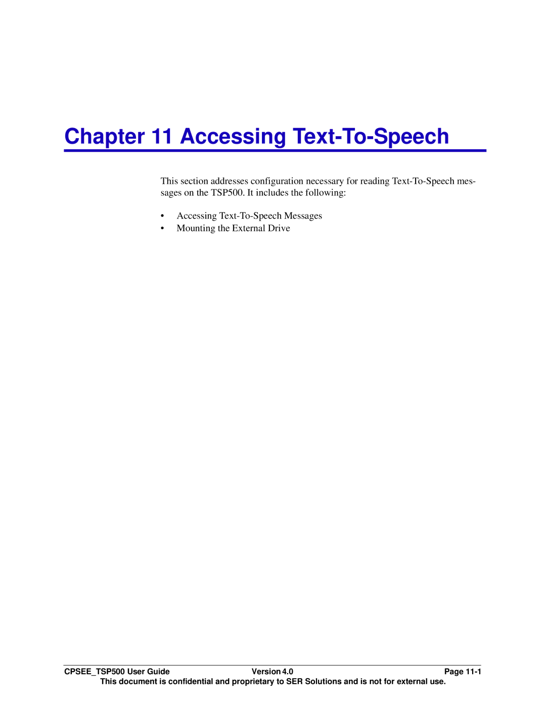 Avaya CPSEE_TSP500 manual Accessing Text-To-Speech 