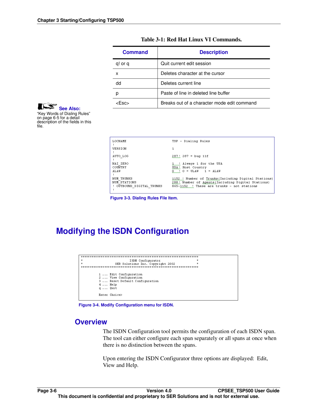 Avaya CPSEE_TSP500 manual Modifying the Isdn Configuration, Dialing Rules File Item 