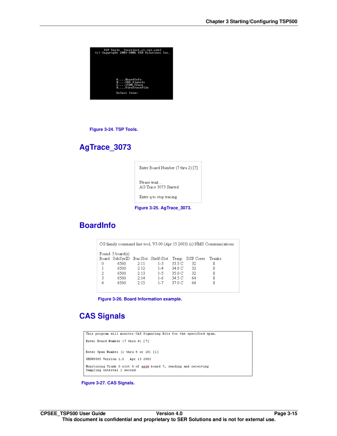 Avaya CPSEE_TSP500 manual AgTrace3073, BoardInfo, CAS Signals 