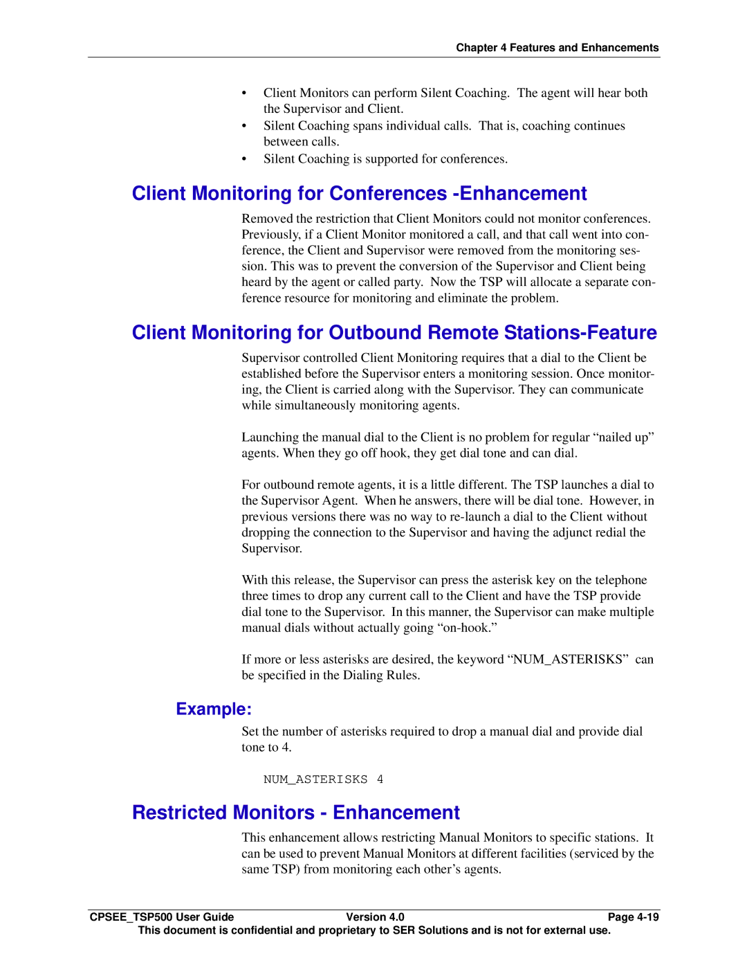 Avaya CPSEE_TSP500 Client Monitoring for Conferences -Enhancement, Client Monitoring for Outbound Remote Stations-Feature 