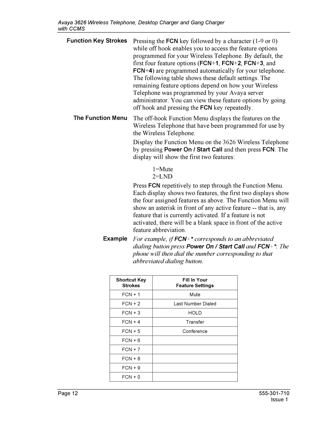 Avaya Desktop Charger, 3626 manual =Lnd 