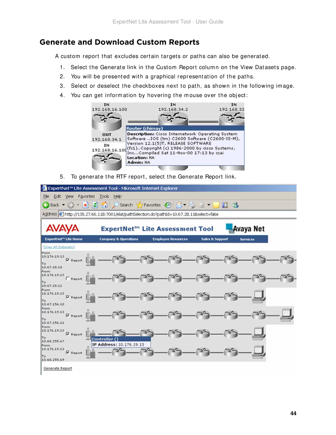 Avaya ELAT manual Generate and Download Custom Reports 