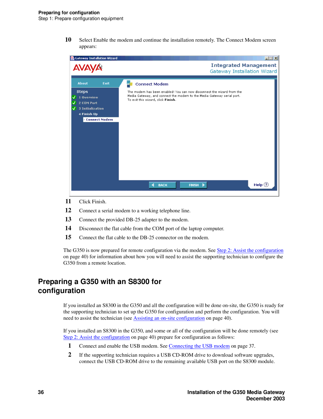 Avaya manual Preparing a G350 with an S8300 for configuration 