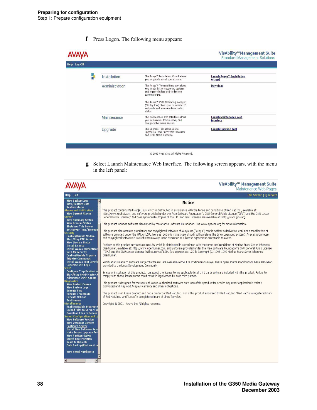 Avaya manual Installation of the G350 Media Gateway 