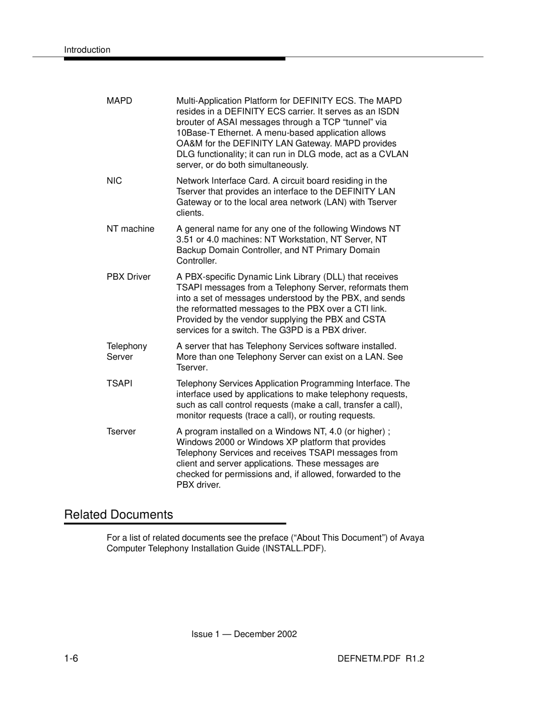 Avaya G3PBX manual Related Documents, Mapd 