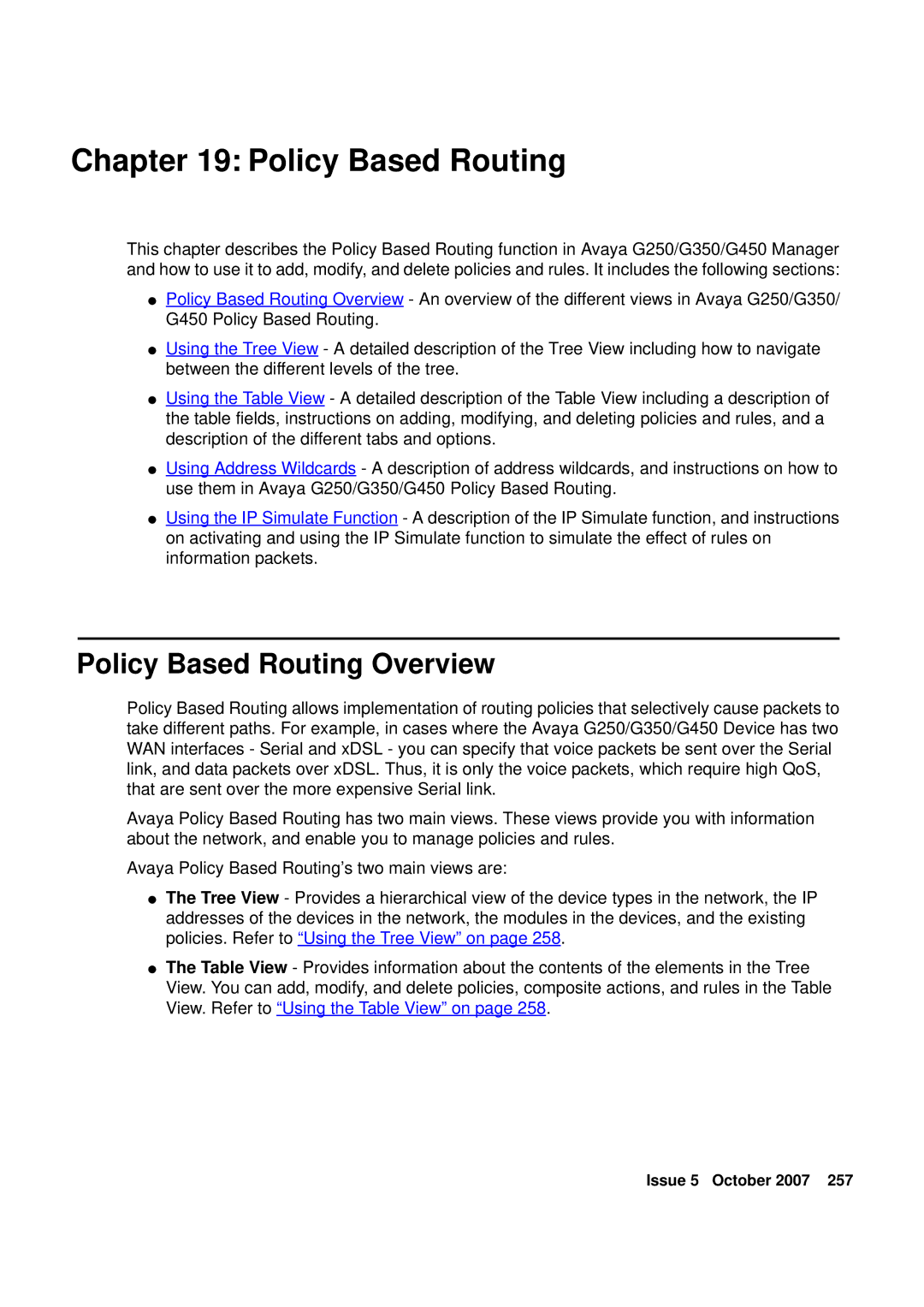 Avaya G250, G450 manual Policy Based Routing Overview 