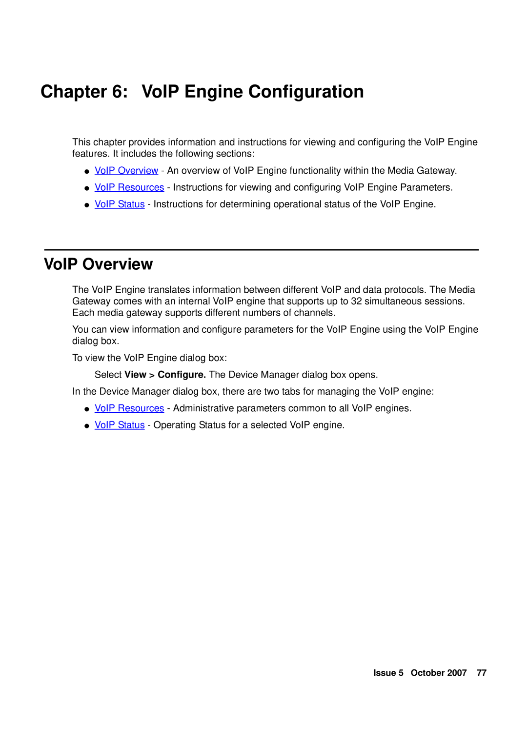 Avaya G250, G450 manual VoIP Engine Configuration, VoIP Overview 