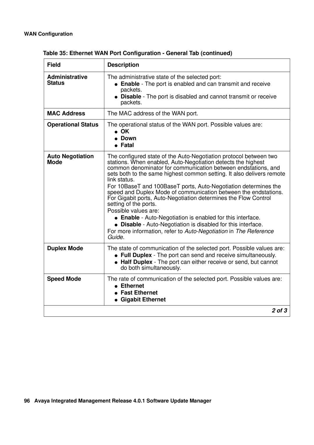 Avaya G450, G250 manual MAC Address, Down 