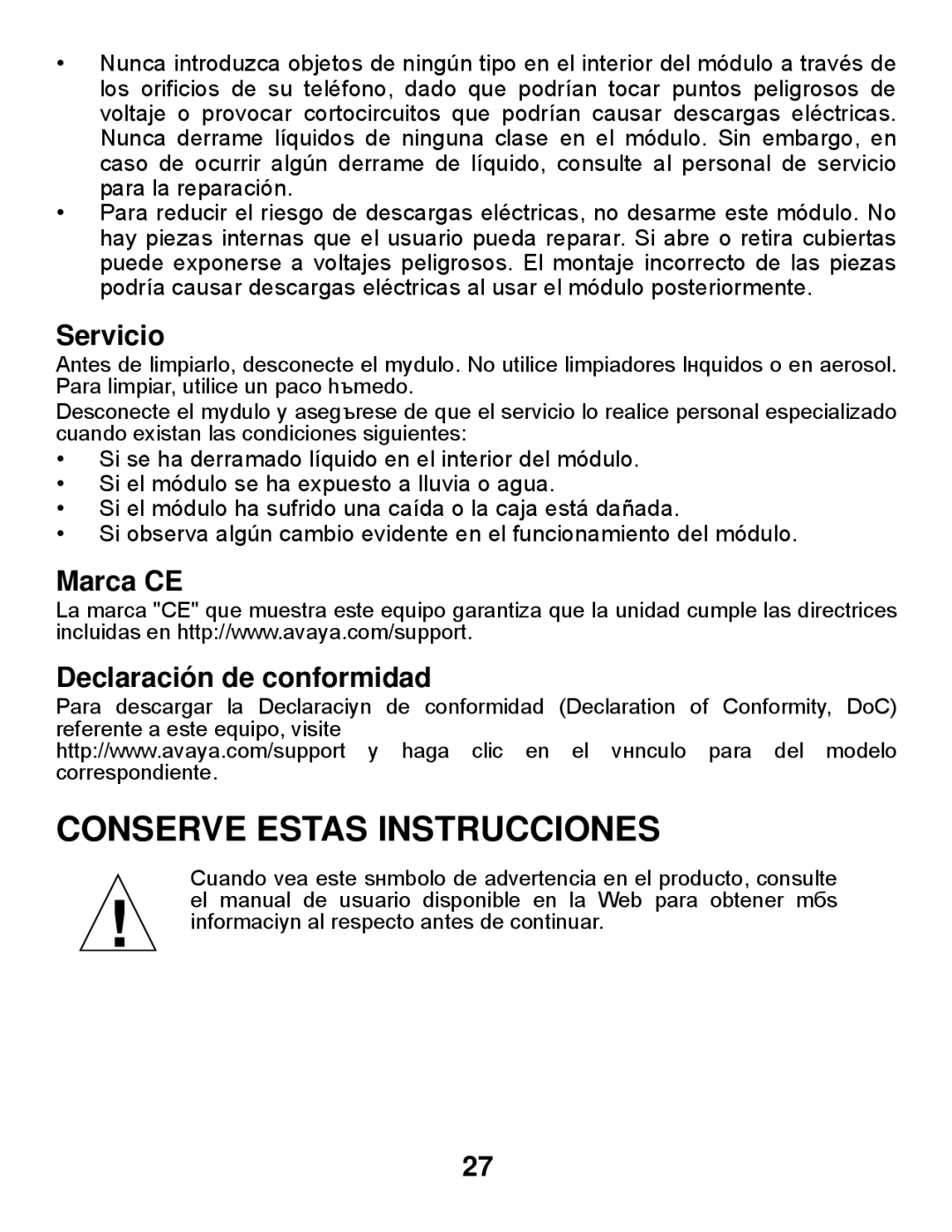 Avaya Gigabit Ethernet Adapter manual Servicio, Marca CE Declaración de conformidad 