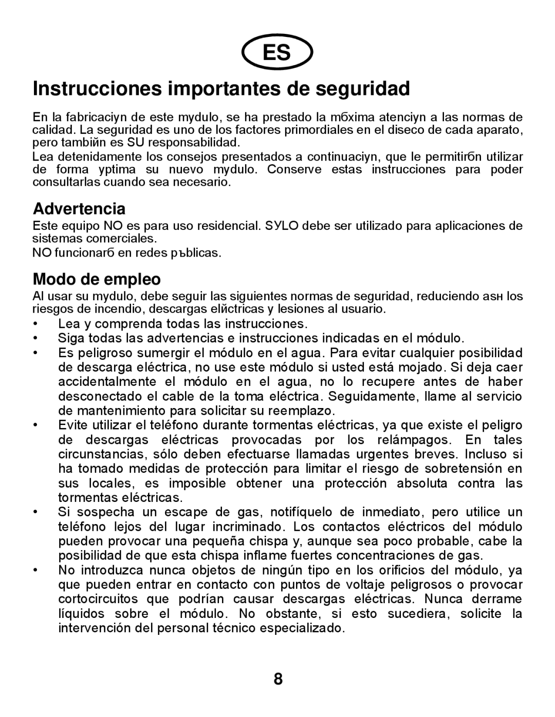 Avaya Gigabit Ethernet Adapter manual Instrucciones importantes de seguridad, Advertencia, Modo de empleo 