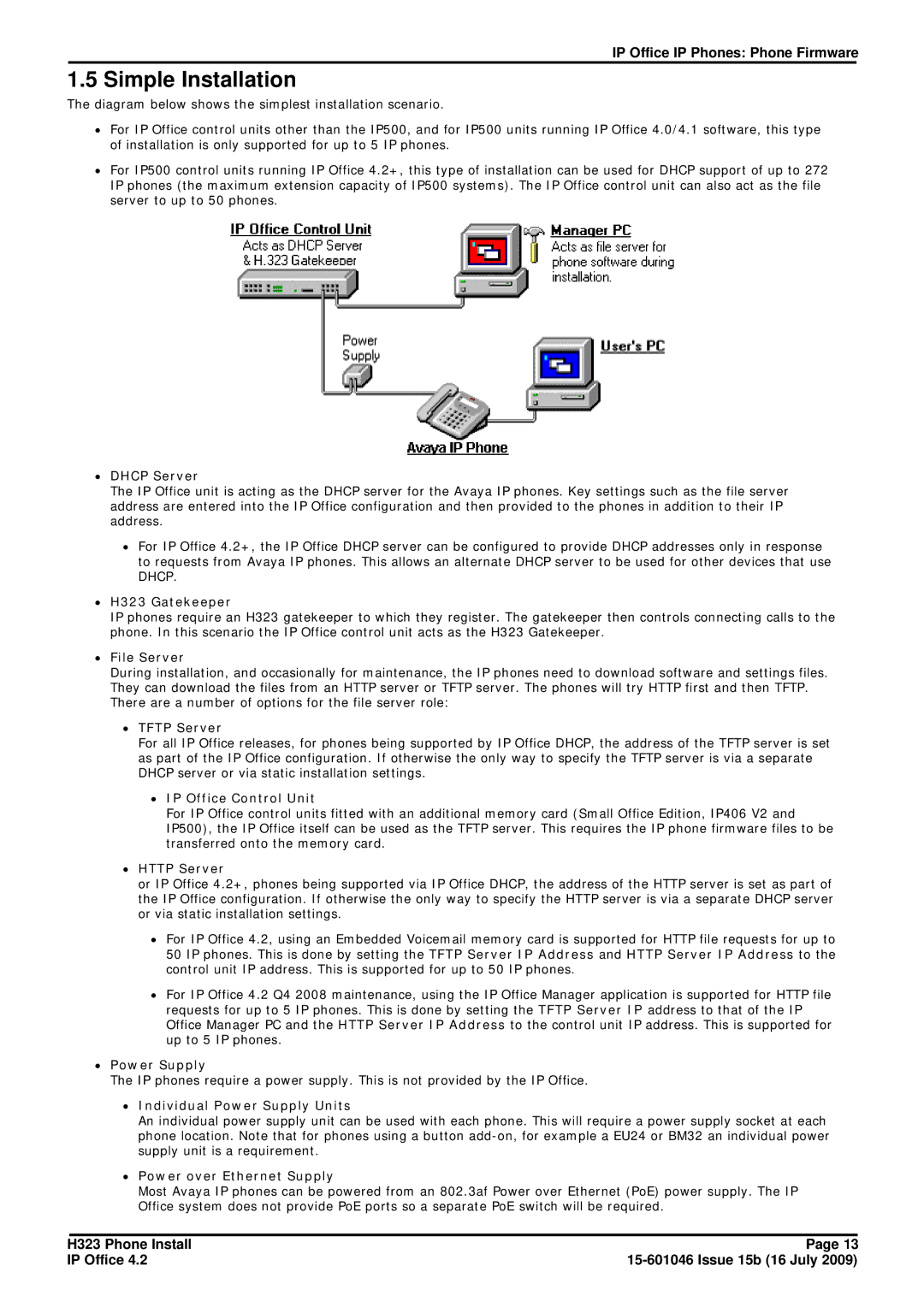 Avaya H323 manual Simple Installation 