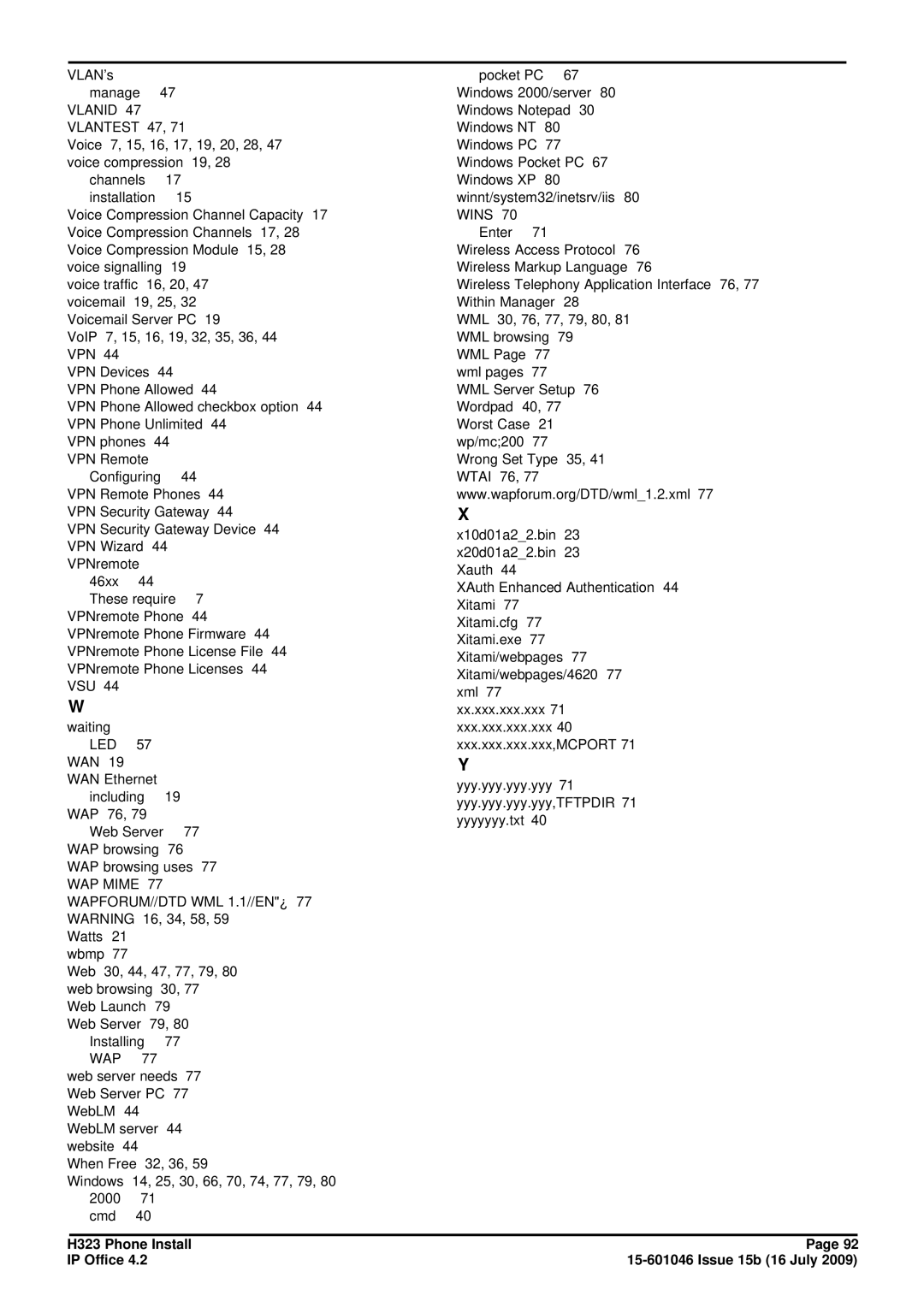 Avaya H323 manual Vlanid Vlantest 47 