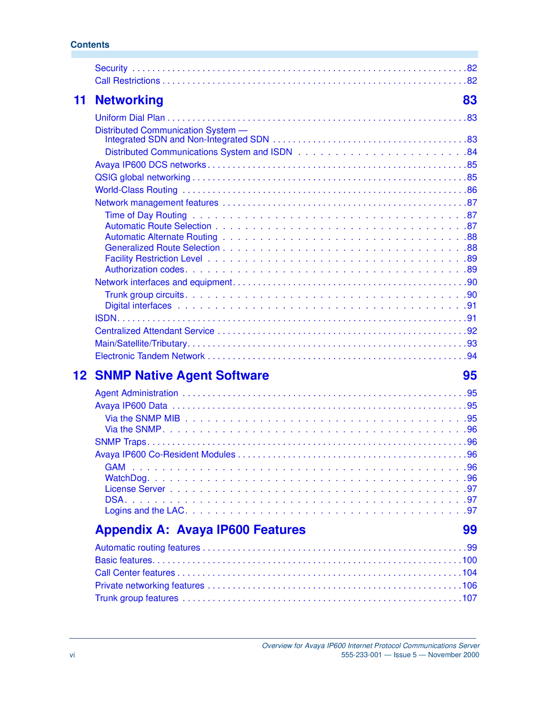 Avaya IP600 manual Networking 