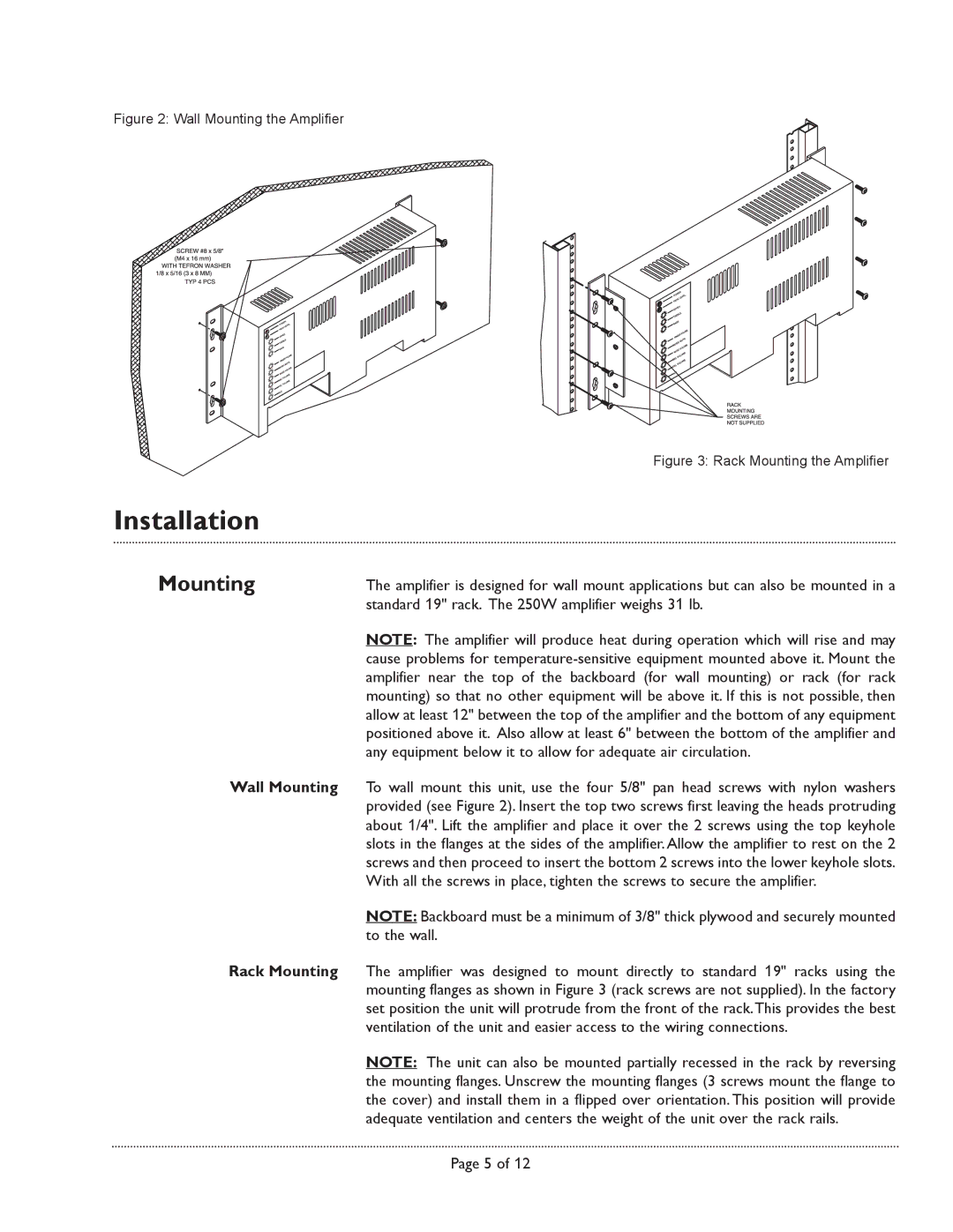 Avaya LU250WAMP manual Installation, Mounting 