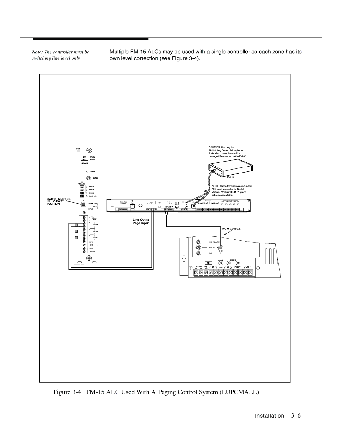 Avaya LUALC, Ambient Level Controller manual FM-15 ALC Used With a Paging Control System Lupcmall 