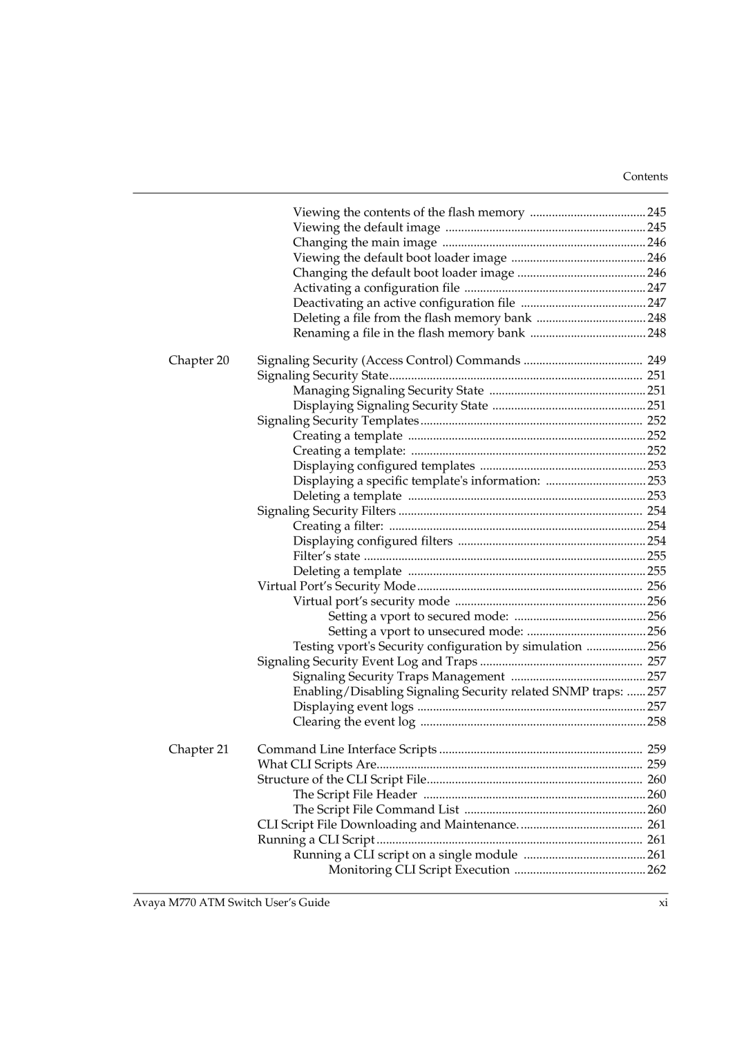 Avaya M770 manual Contents 