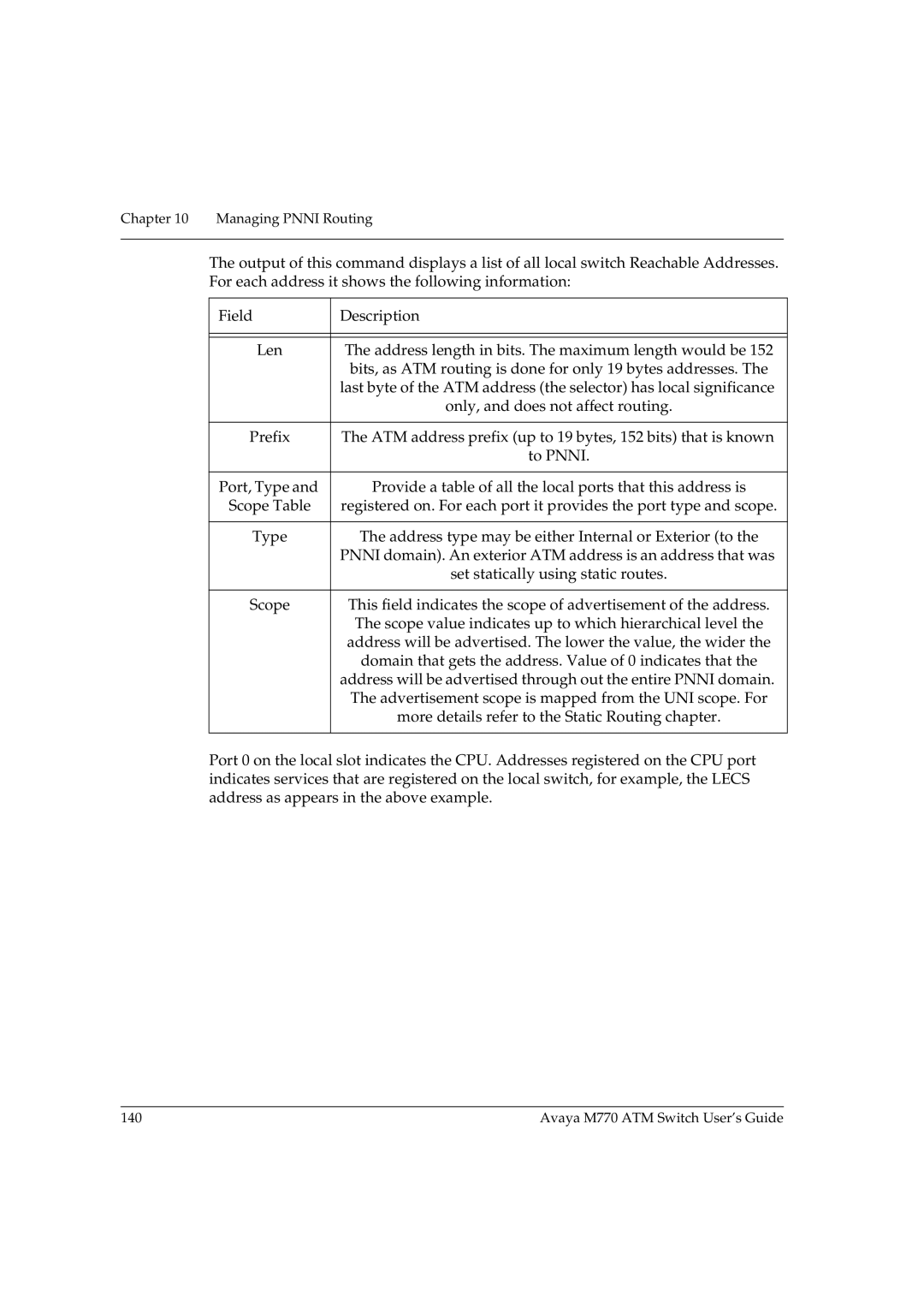 Avaya manual Avaya M770 ATM Switch User’s Guide 