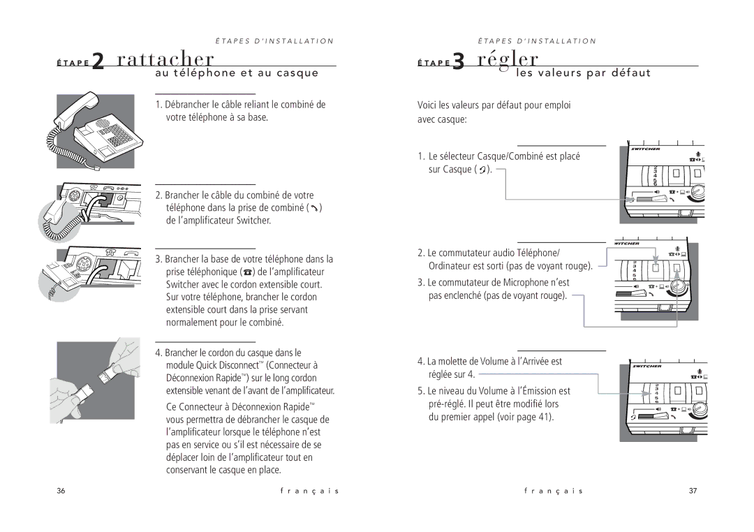 Avaya MX10 manual Votre téléphone à sa base, La molette de Volume à l’Arrivée est réglée sur 