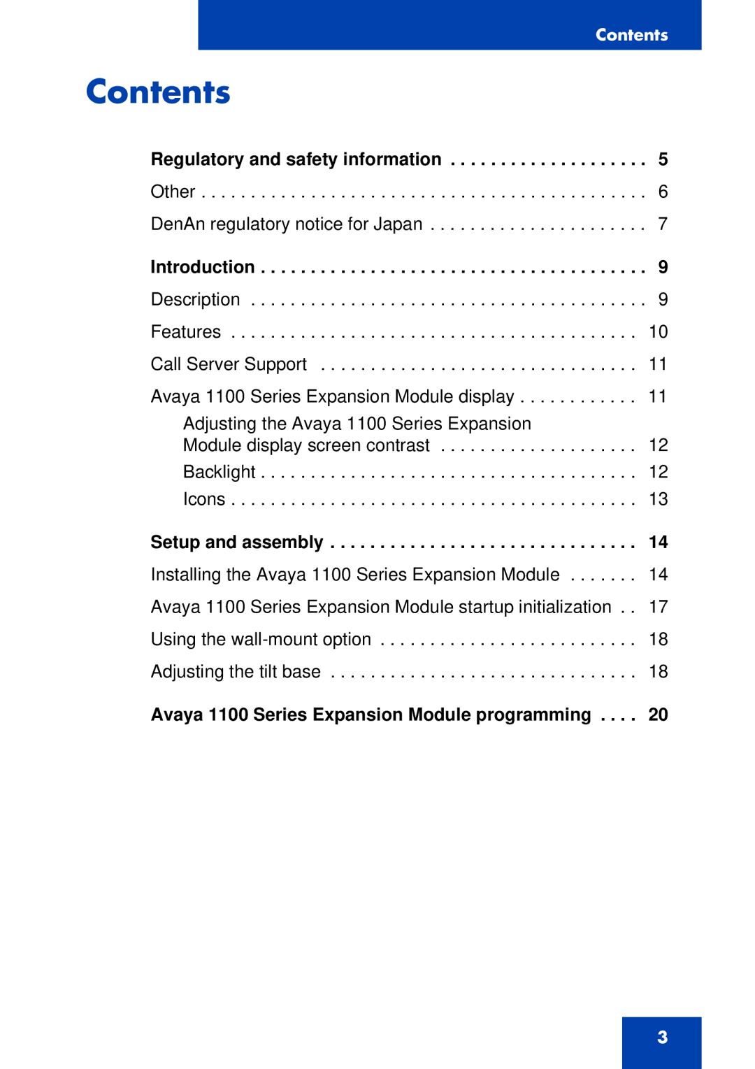 Avaya 1100 Series, NN43110-301 manual Contents 