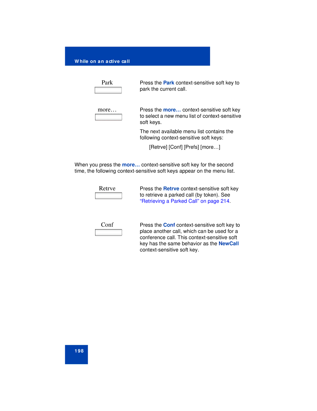 Avaya NN43112-101 manual Retrieving a Parked Call on 