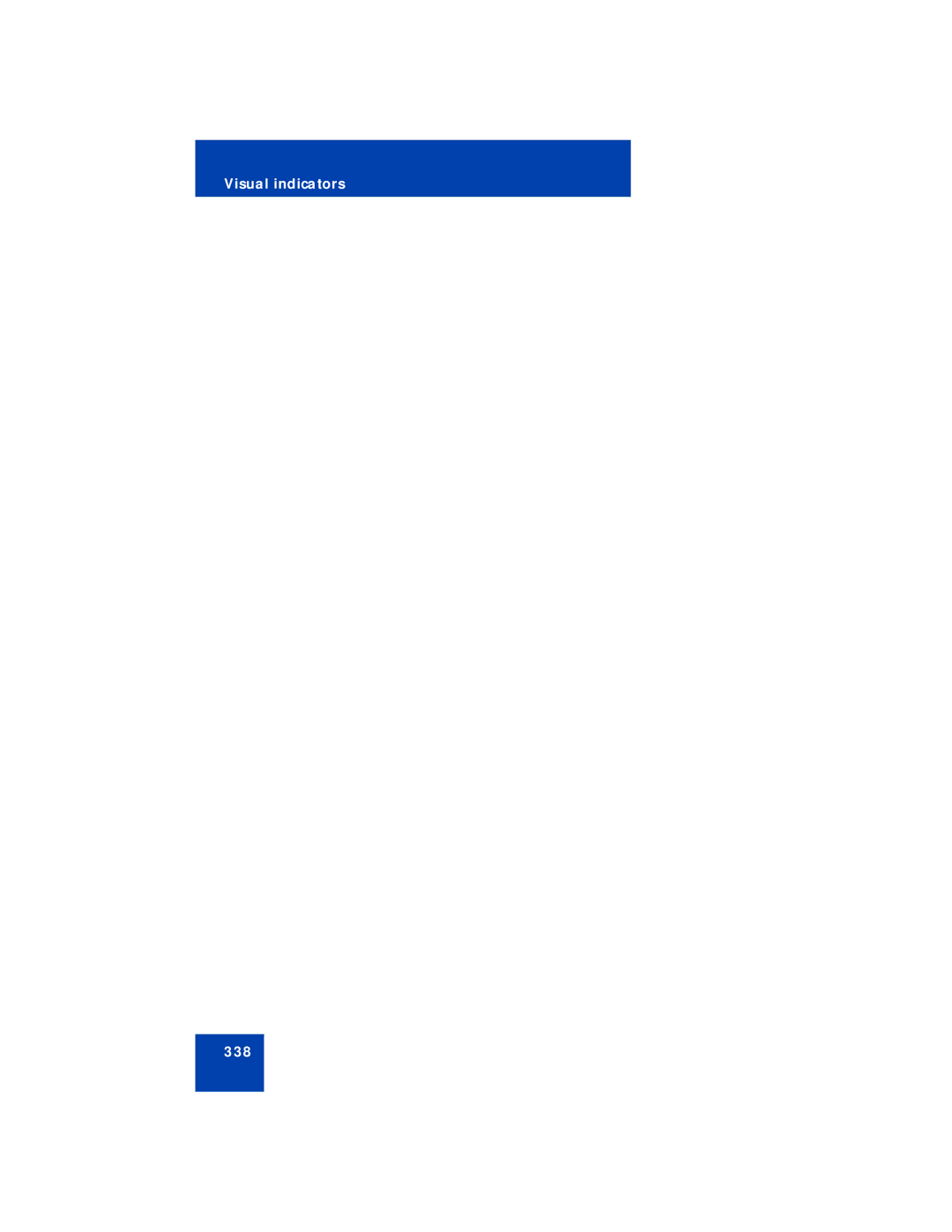 Avaya NN43112-101 manual Visual indicators 338 