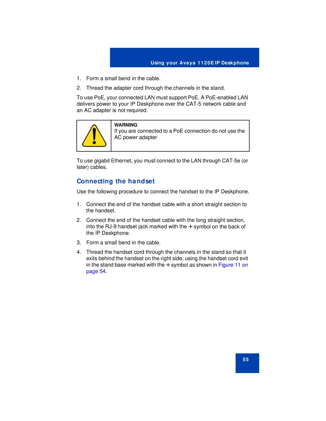 Avaya NN43112-101 manual Connecting the handset 