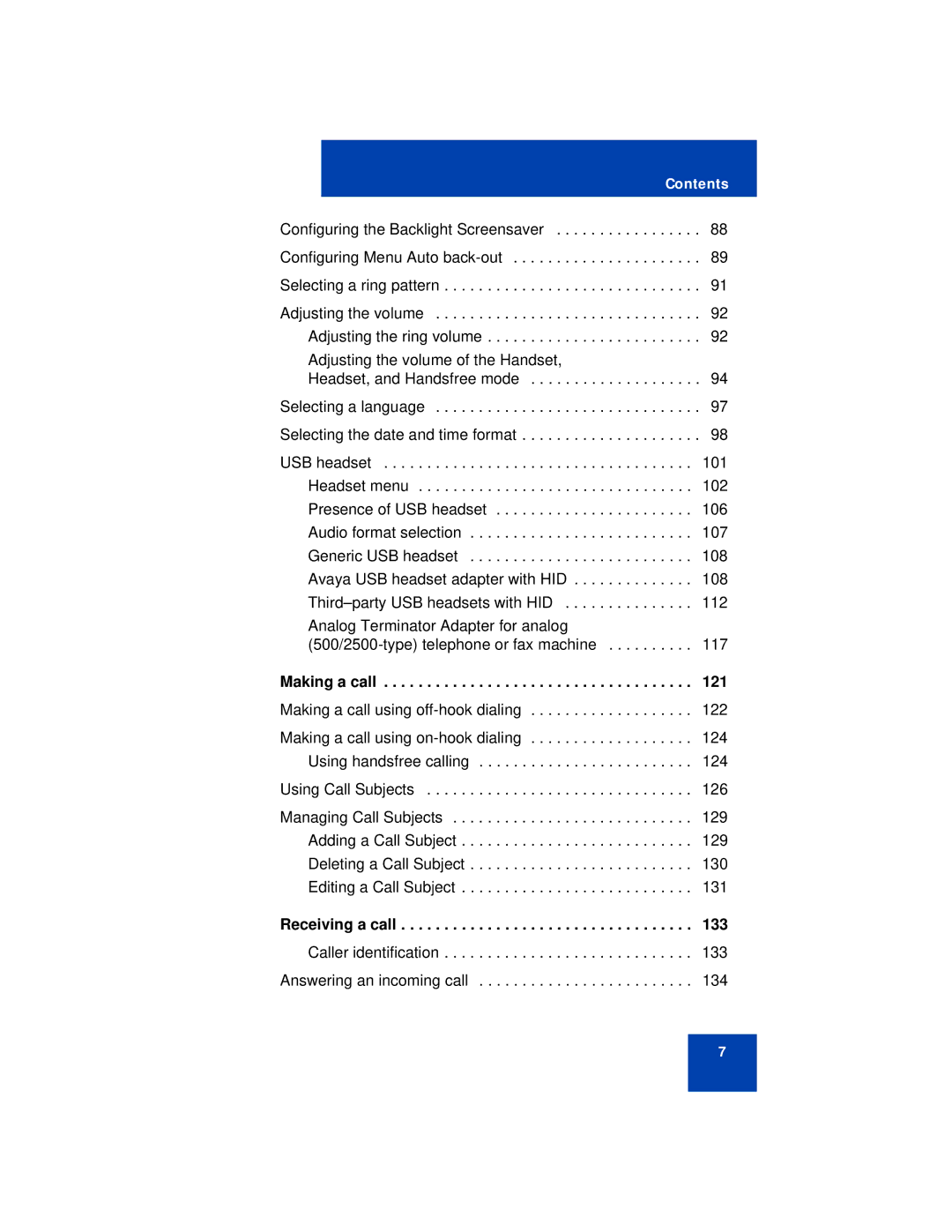 Avaya NN43112-101 manual 121, Receiving a call 