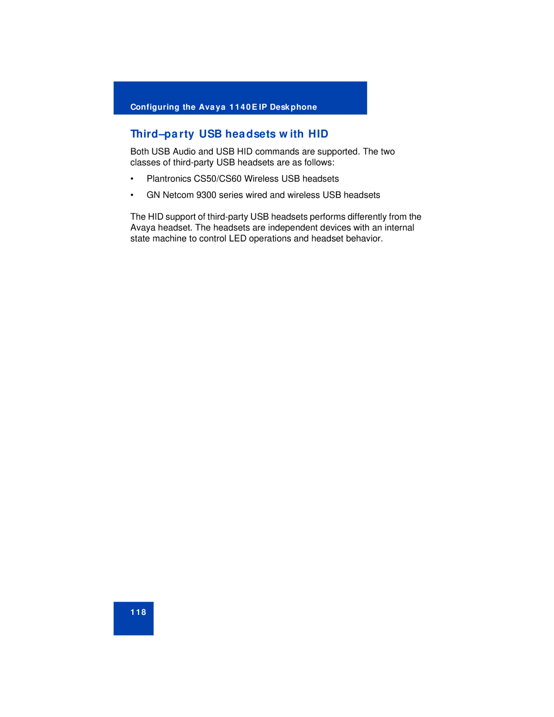 Avaya NN43113-101 manual Third-party USB headsets with HID 
